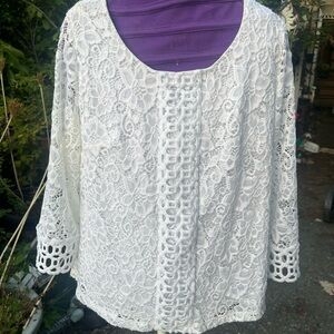 TanJay White Lace Blouse